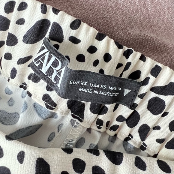 Zara Black & White Wide Leg Pant - Picture 4 of 4